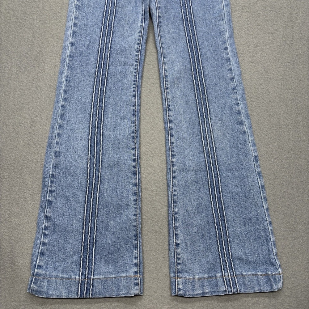 Revice Jeans Womens 24 Blue Rollergirl Flare High Rise Bareback 70s Hippie Retro - Picture 4 of 11